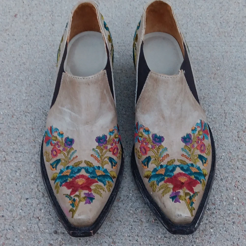 Old Gringo Jasmine Booties Floral Embroidered Womens 8 - Picture 3 of 10